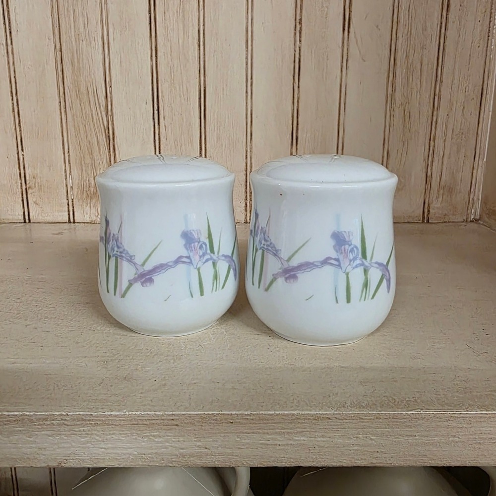 Corelle Shadow Iris Salt Pepper Shaker Set S&P Floral Replacement